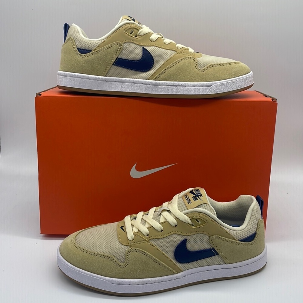 Nike SB Alleyoop Size 8 Club Gold/Midnight Navy-Fossil